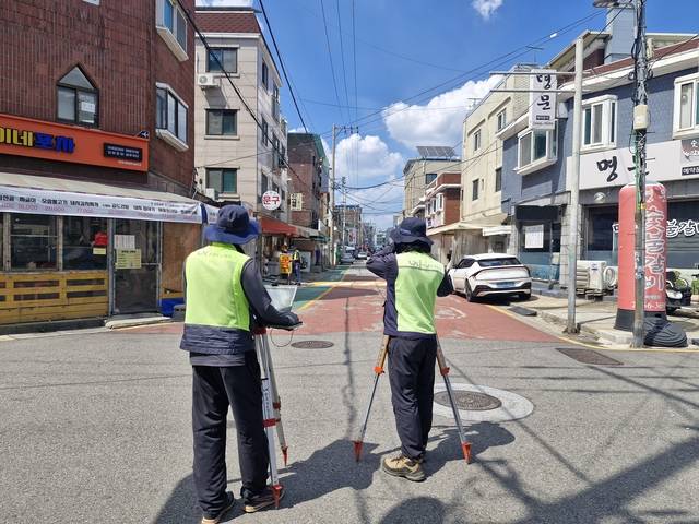 측량 조사 현장 사진. 강서구청 제공