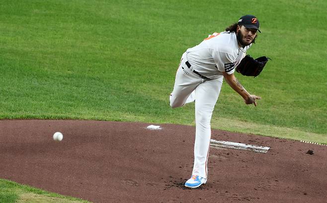 폰세의 투구 모습   [연합]