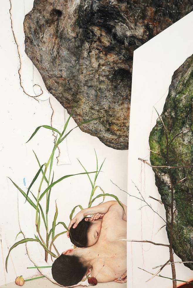 이진주, 슬픔과 돌 Sorrow and Stone(detail), 2025, 386x322cm(1) *재판매 및 DB 금지