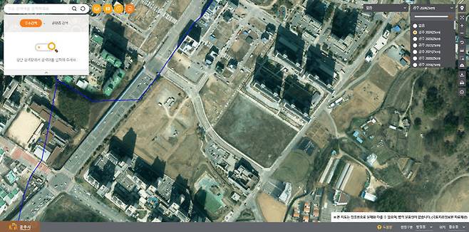 [공주=뉴시스] 생활지리정보시스템의 항공영상. (사진=공주시 제공) 2025.08.13. photo@newsis.com  *재판매 및 DB 금지