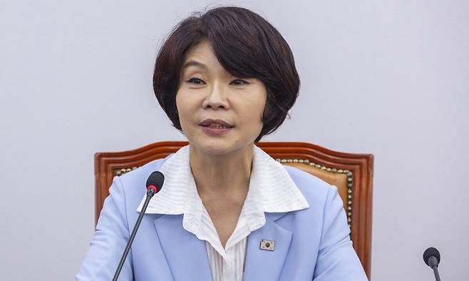 더불어민주당 한정애 정책위의장. 연합뉴스
