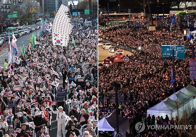 보수·진보 단체 대규모 장외집회 [연합뉴스 자료사진]