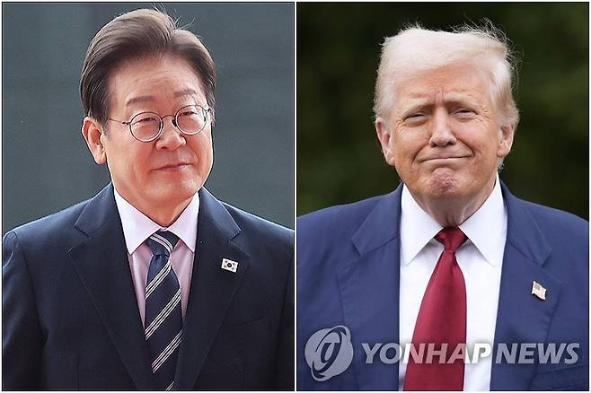 이재명 대통령(왼쪽)과 트럼프 미국 대통령 [AP=연합뉴스·연합뉴스 자료사진. 재판매 및 DB 금지]