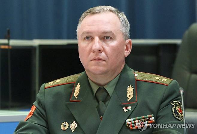 빅토르 흐레닌 벨라루스 국방장관 [EPA/크렘린풀 연합뉴스 자료사진. 재판매 및 DB 금지]