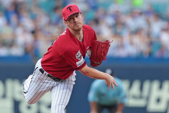 KIA 올러가 13일 대구 삼성전에서 역투하고 있다. 사진=KIA 제공