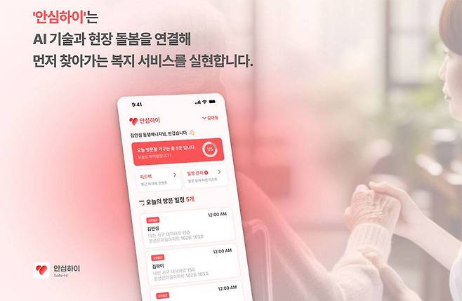 돌봄 업무 부담을 줄이는 안심하이 솔루션 / 출처=안심하이