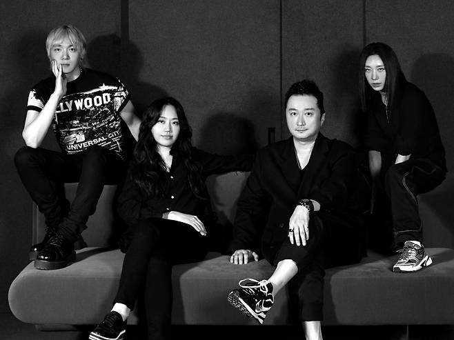From left: Titan Content's Chief Visual Officer Lee Guiom, Chief Executive Officer Katie Kang, Han Se-min, Chairman of the Board and Chief Performance Officer Lia Kim (Titan Content)