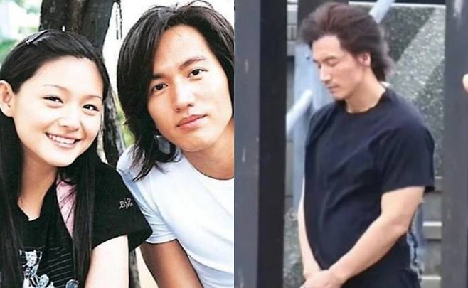 故서희원, 언승욱(왼), 언승욱이 故서희원의 묘를 찾은 모습. 사진|웨이보