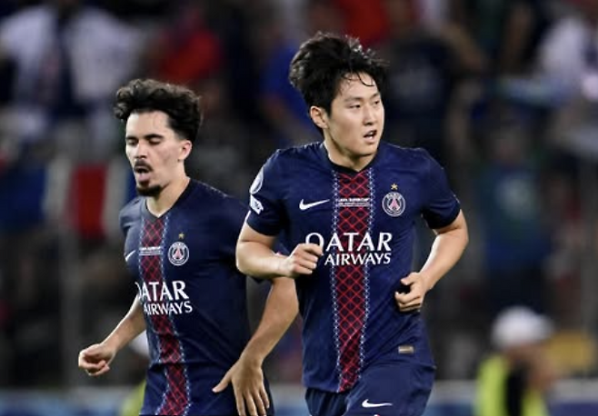 추격골을 넣은 이강인. PSG 공식 SNS 캡처