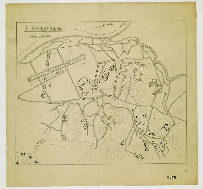 광주 항공기지 지도
