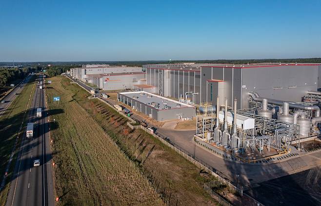 미국 조지아주에 위치한 SK온의 배터리 공장 전경. [SK온]