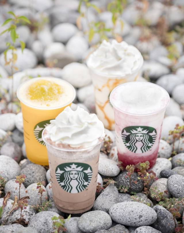 스타벅스 세종예술의전당점 특별 사이즈 음료 4종. 사진 제공=스타벅스 코리아
