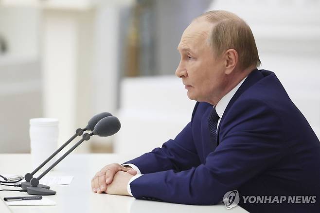블라미디르 푸틴 러시아 대통령 [AP/크렘린풀 연합뉴스. 재판매 및 DB 금지]