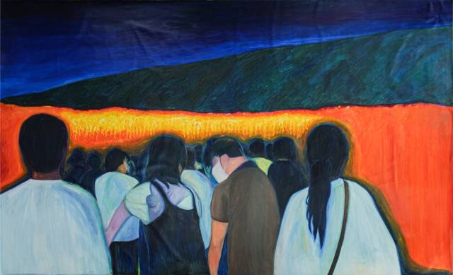 최여정, 축제, 아사천에 유채, 2025. 낭만시간연구소 제공