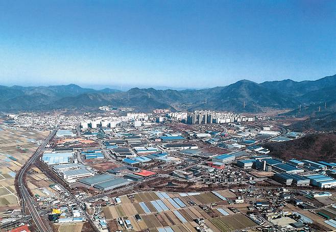 대구 달성군 유가읍에서 바라 본 현풍읍 전경.< 현풍역사바로알기 추진위원회 제공>