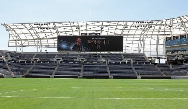 손흥민이 활약할 LAFC의 홈구장 BMO 스타디움. 사진=AFPBBNews