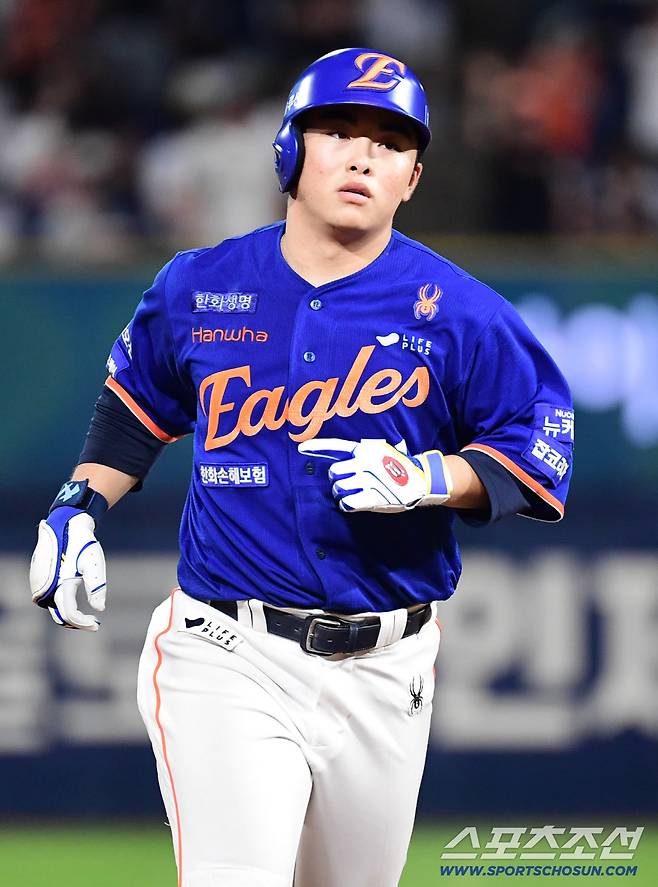 9회 3점 홈런을 날린 한화 문현빈.