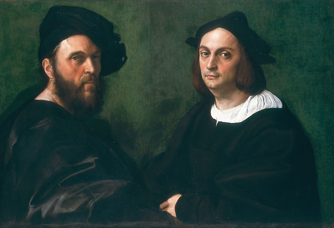 Raphael [Double portrait], 1516 ©Doria Pamphilj