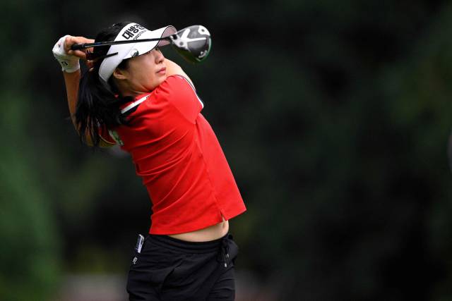 티샷을 하고 있는 이정은6. 사진 제공=AFP연합뉴스