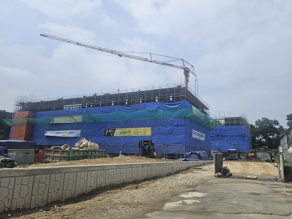 오산시에 들어설 ‘경기오산소프트웨어고등학교’의 공사 현장. /경기도교육청 제공