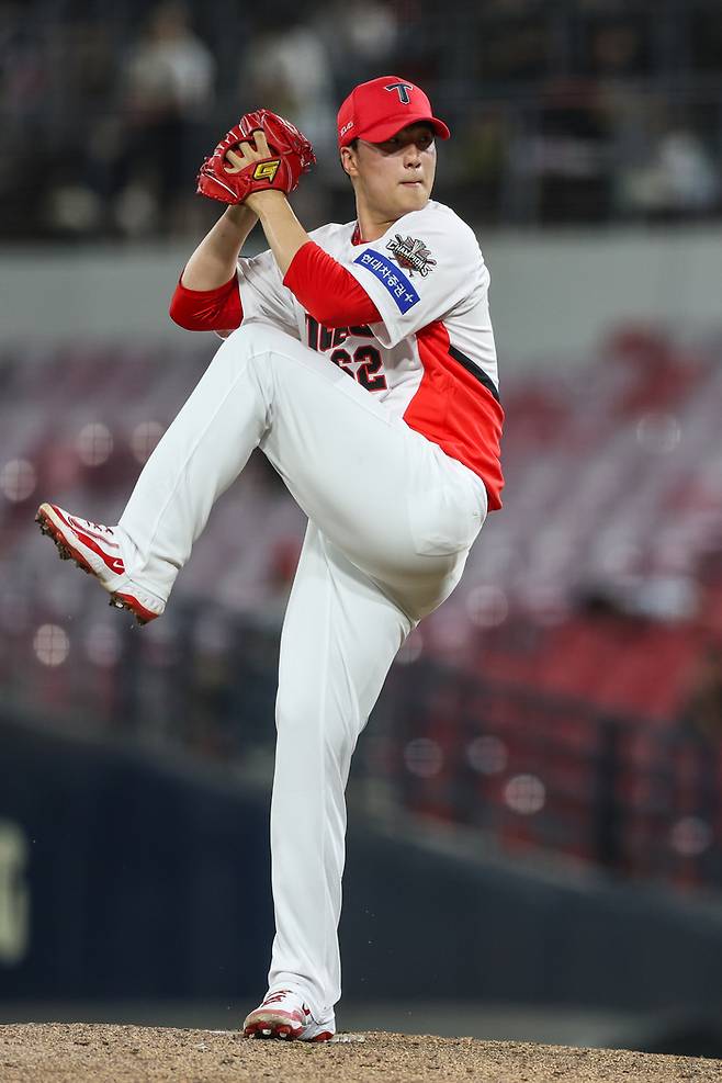 KIA 정해영이 광주-기아 챔피언스 필드에서 열린 2025 KBO리그 NC전에서 9회 역투하고 있다. 사진 | KIA 타이거즈