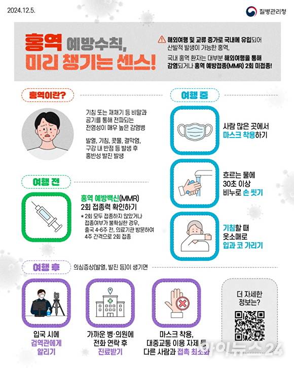 홍역 예방수칙 안내 포스터. [사진=포항시청]