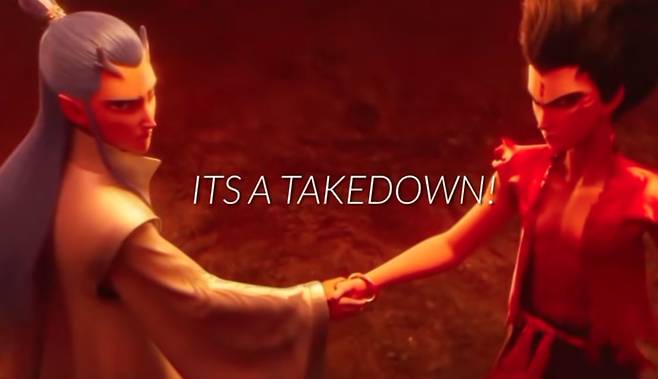 중국 영상 콘텐츠에 케데헌 음악을 입힌 영상. /출처=틱톡