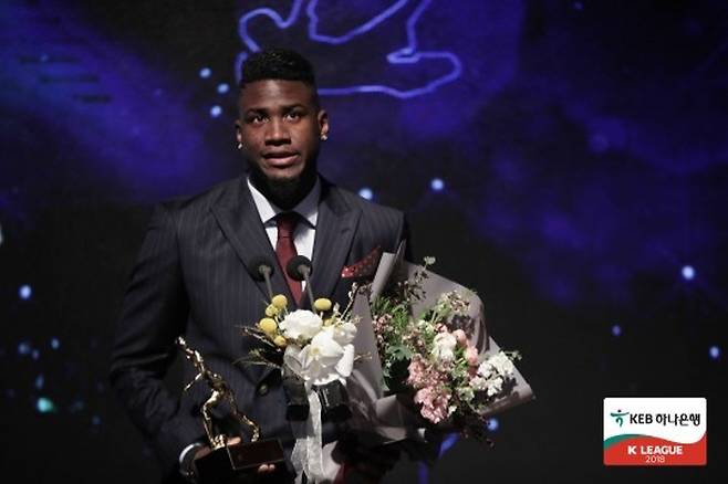 Malcolm who played a tremendous role in Gyeongnam FC. Photo = Korea Professional Football Federation