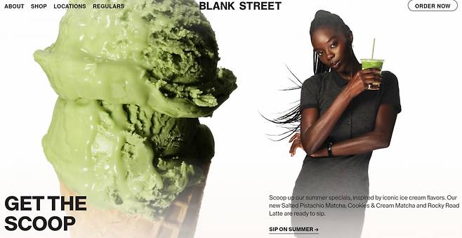 블랭크 스트릿 커피 웹사이트 첫 화면/사진=블랭크 스트릿 커피