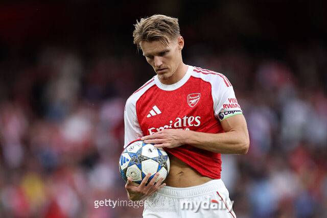 아스날의 주장직을 수행하고 있는 마르틴 외데고르. /게티이미지코리아