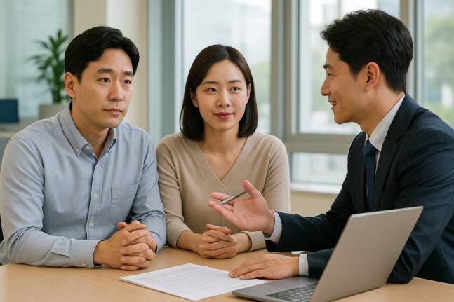 퇴직연금 담보대출 상담받는 직장인 모습(이미지=챗GPT)