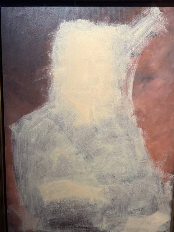 독일 프랑크 푸르트 시청에 걸려 있던 히틀러 초상화에서 얼굴을 지운 ‘지워진 기억’. [사진 임지현]