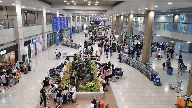 인천공항 제1여객터미널 입국장. 박준철기자
