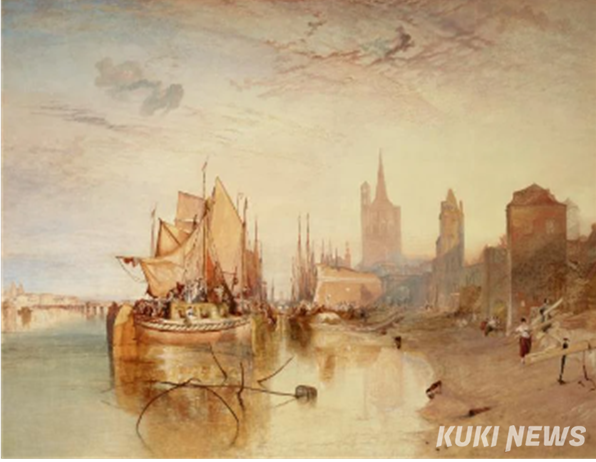 조셉 말로드 월리엄 터너, 쾰른, 소포선의 도착: 저녁(Cologne, the Arrival of a Packer-Boat; Evening), 1826, 캔버스에 유채, 168.6x224.2cm, 프릭 컬렉션