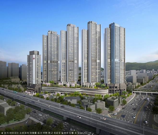 < ‘서면 어반센트 데시앙’ 투시도 >