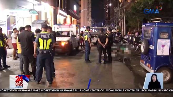 지난 15일 오후 11시쯤(현지시간) 필리핀 마닐라 말라테 지역에서 일본 남성 2명이 오토바이 강도 총격에 살해당했다./사진=GMA뉴스