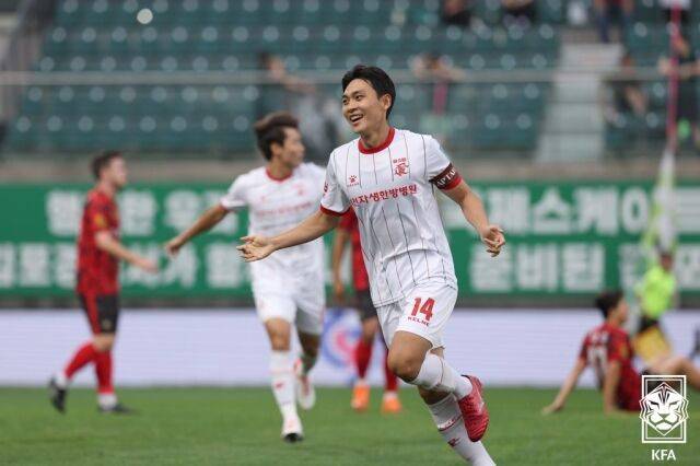 김포FC와의 8강전에서 득점을 터뜨린 부천FC의 최재영./대한축구협회