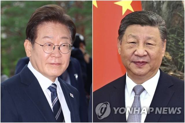 이재명 대통령과 시진핑 중국 국가주석. 연합뉴스