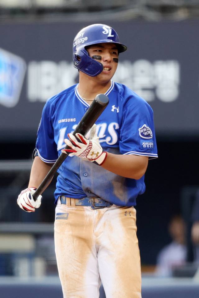 삼성 라이온즈의 김영웅. 삼성 제공