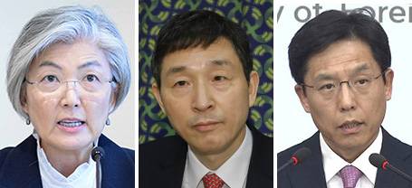 강경화, 이혁, 노규덕(왼쪽부터)