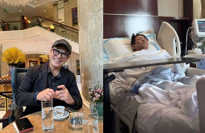 이연걸이 병원 치료를 받은 근황을 직접 공개했다. /사진=X 갈무리