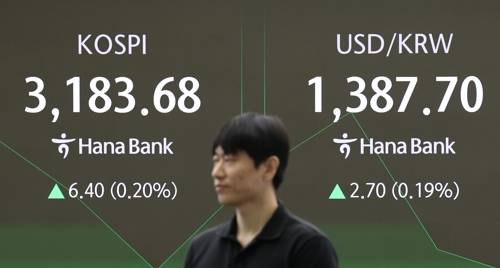 19일 서울 중구 하나은행 딜링룸 [연합뉴스 제공]