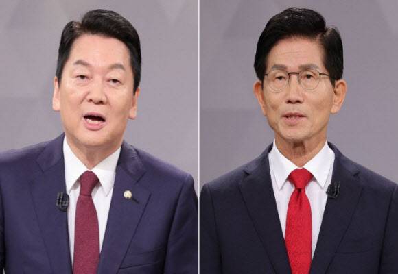 안철수 국민의힘 당대표 후보, 김문수 국민의힘 당대표 후보. (사진= 국회사진기자단)