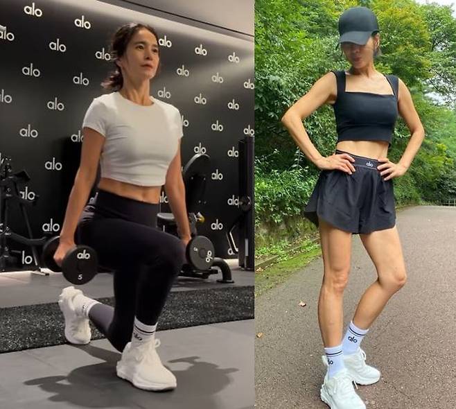 정혜영이 꾸준한 운동을 통해 관리한 몸매를 자랑했다. [사진=정혜영 SNS]