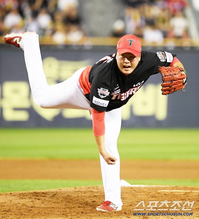 15일 잠실구장에서 열린 두산 베어스와 KIA 타이거즈의 경기. KIA 한재승이 역투하고 있다. 잠실=박재만 기자 pjm@sportschosun.com/2025.08.15/