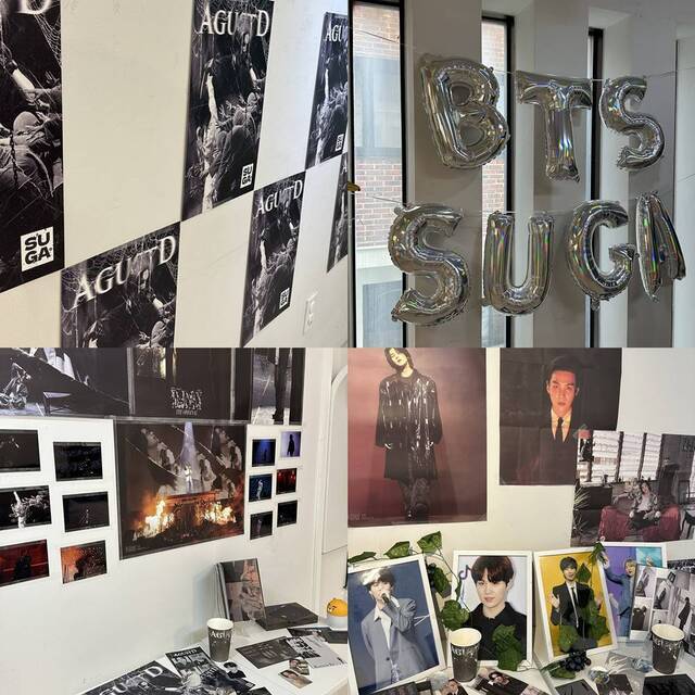 지난 14일과 15일, 서울 마포구 카페 지금에서 그룹 방탄소년단 슈가의 테마카페가 열렸다. /팬앤스타