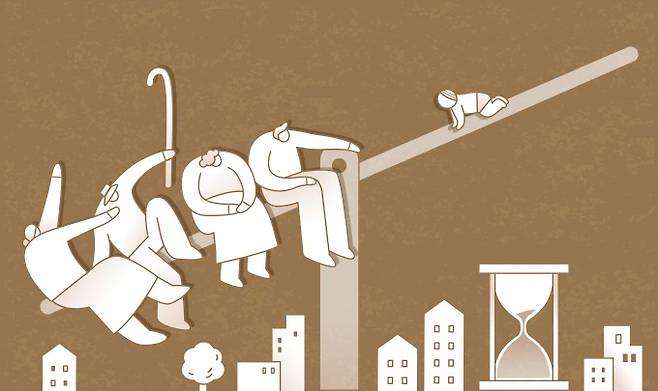 세계 인구의 출산율이 예상보다 빠른 속도로 감소하고 있는 것으로 나타났다. 저출산, 고령화 사회를 나타낸 이미지. 게티이미지뱅크 제공