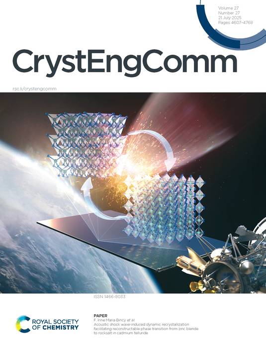 김익현 계명대  교수 연구팀의 연구성과가 실린 영국왕립화학회 학술지 'CrystEngComm' 표지 논문 이미지