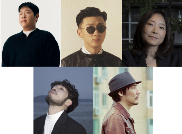 ▲ (왼쪽 위부터 시계방향) 코미디언 문상훈, 음악감독 프라이머리, 감독 이언희, 음악감독 모그·김해원