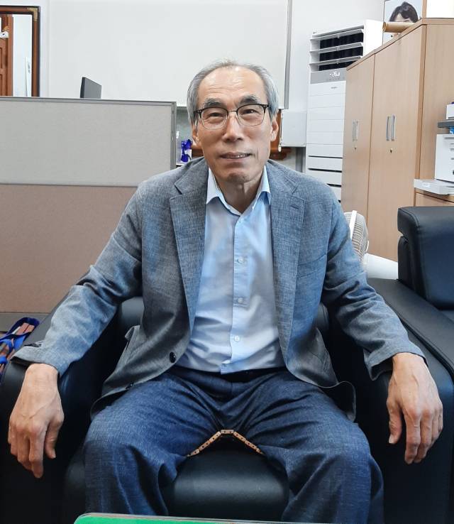 최주원 광복소나무사랑모임 봉사단 회장. 이현주 기자